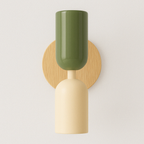 Arandela Dust Retrô Moderna | Design Verde Oliva e Dourado