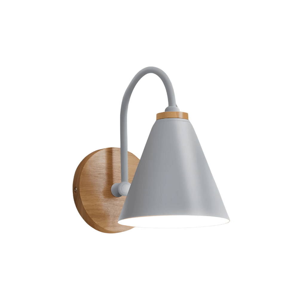 Luminária Arandela Bling Articulada Madeira e Alumínio Bivolt FlexWood