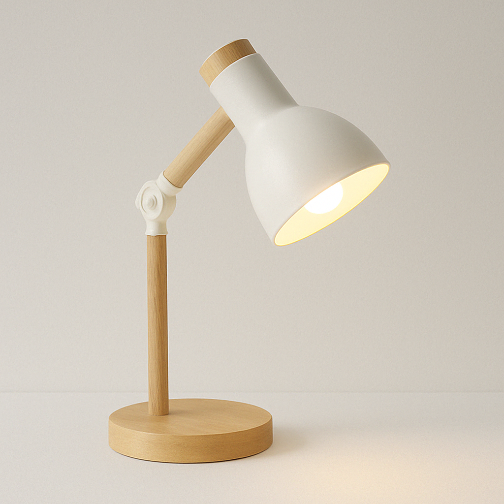 Abajur Articulado Puppy | Design Escandinavo e Madeira