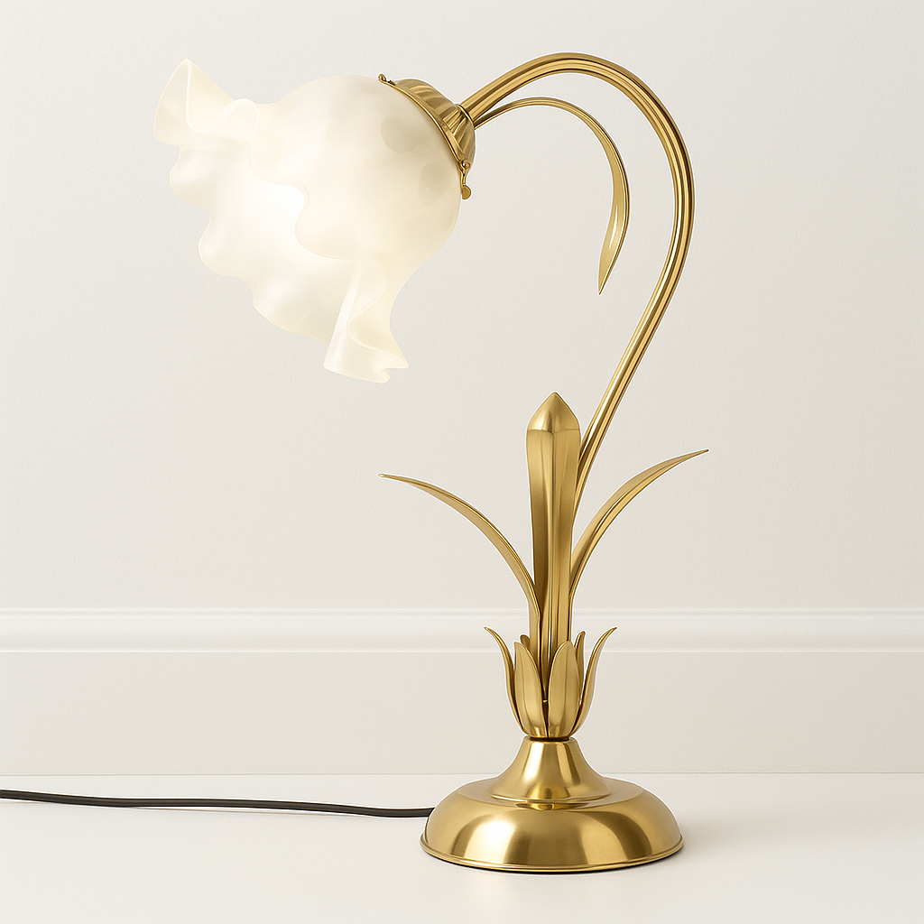 Luminária de Mesa Floral Garden | Design Vintage e Orgânico