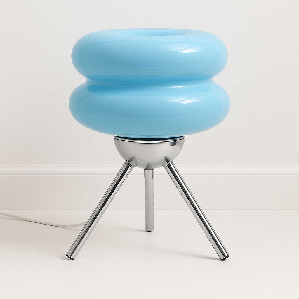 Luminária de Mesa Joulla | Design Vidro Orgânico e LED