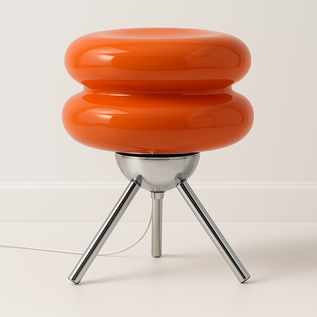 Luminária de Mesa Joulla | Design Vidro Orgânico e LED