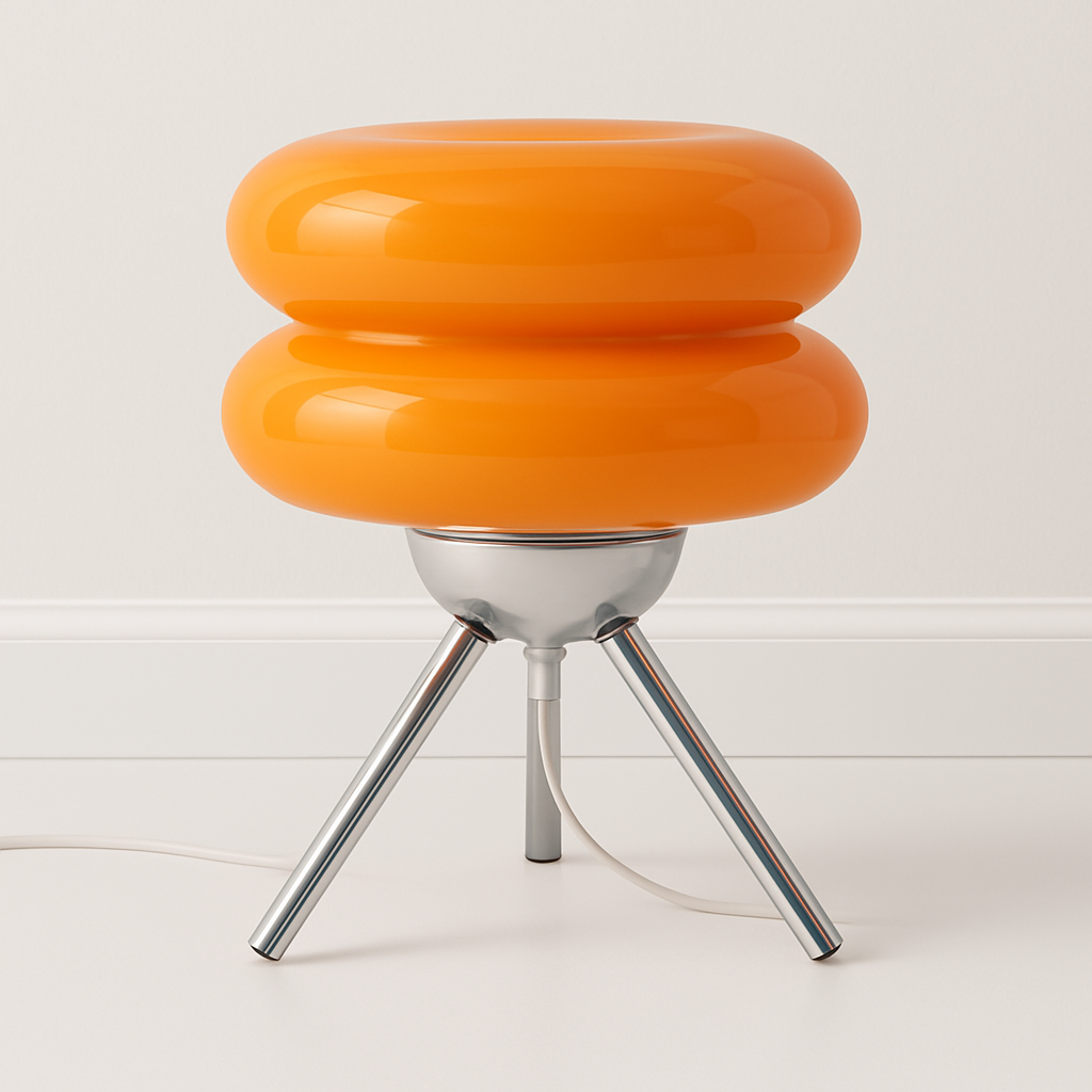 Luminária de Mesa Joulla | Design Vidro Orgânico e LED