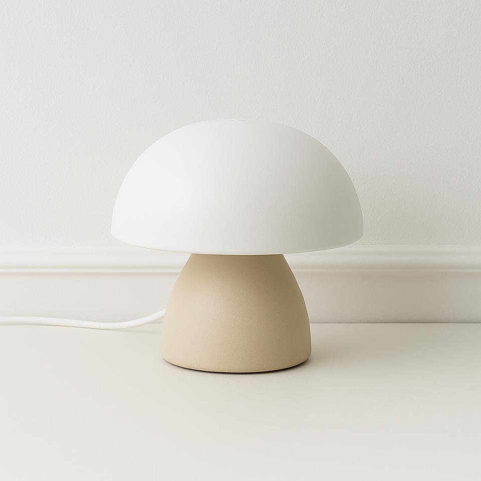 Luminária Cogumelo Portátil Recarregável LED - 3 Cores de Luz