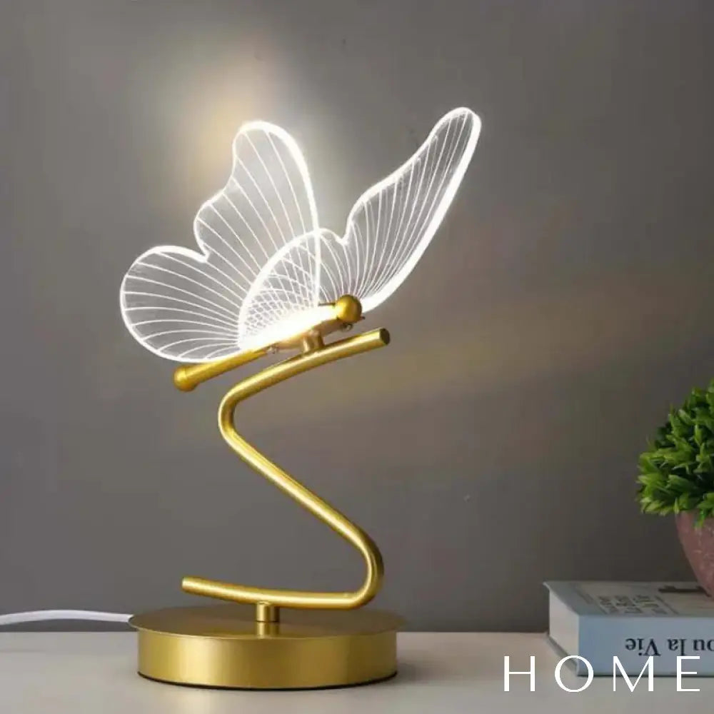 Luminária De Mesa Decorativa Com Design Borboleta Iluminação