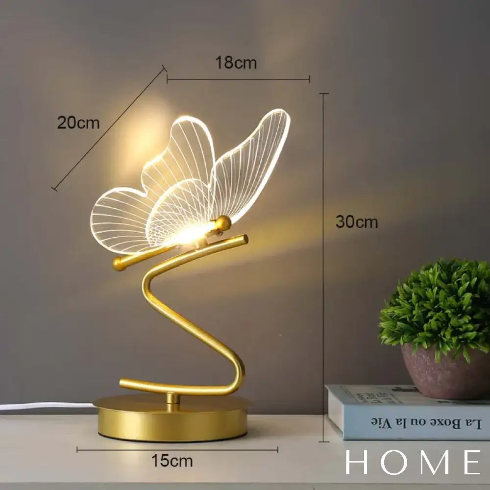 Luminária De Mesa Decorativa Com Design Borboleta Iluminação