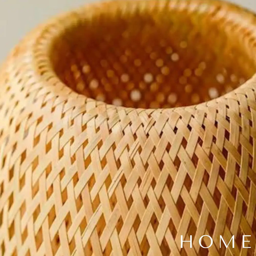 Luminária De Mesa Em Rattan Iluminação