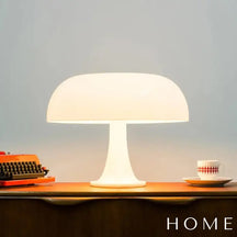 Luminária De Mesa Moderna Com Design Cogumelo Led Branco Iluminação