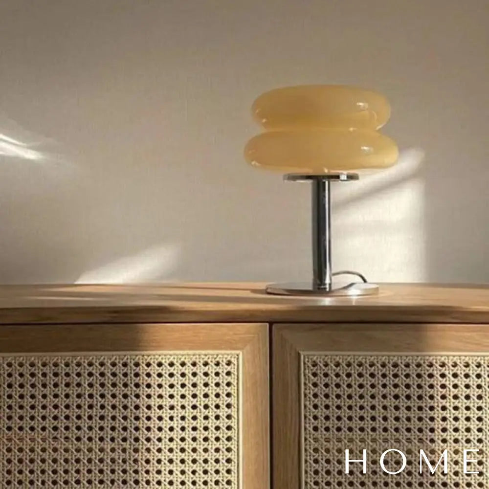 Luminária De Mesa Moderna Em Vidro E Inox Iluminação