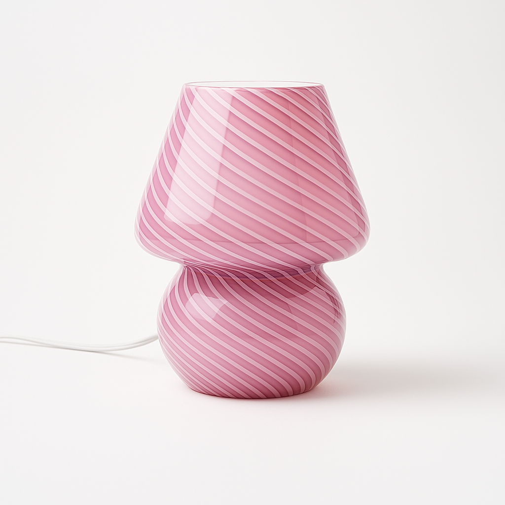 Luminária Awe | Abajur de Vidro Gota com Espiral