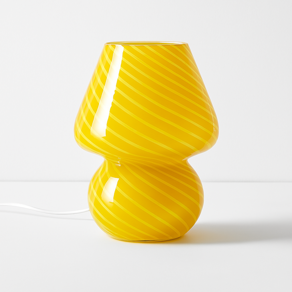 Luminária Awe | Abajur de Vidro Gota com Espiral