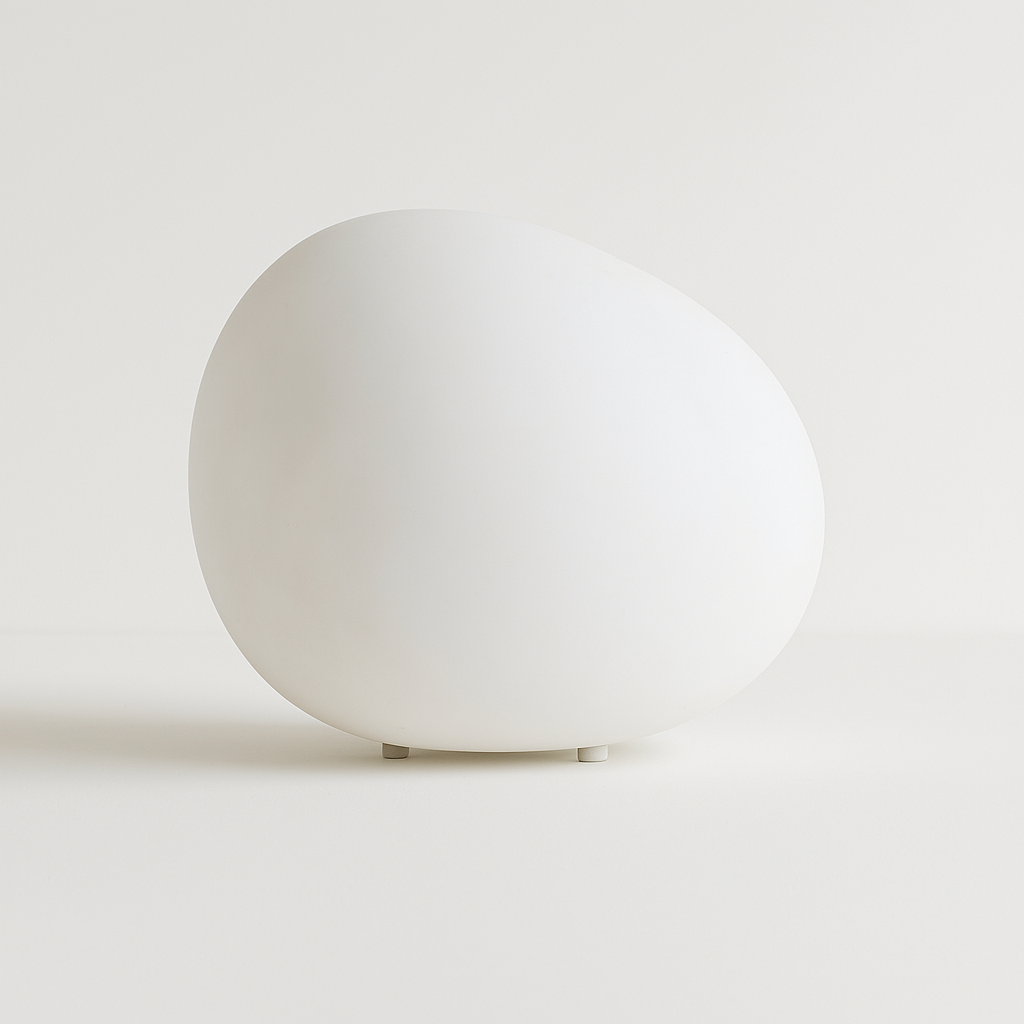 Luminária de Mesa Egg | Design Orgânico Minimalista em Acrílico