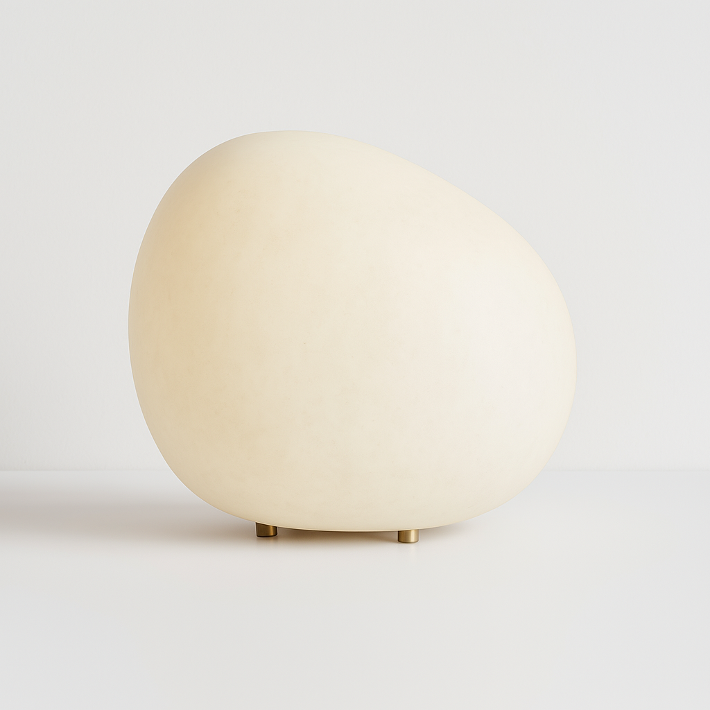 Luminária de Mesa Egg | Design Orgânico Minimalista em Acrílico