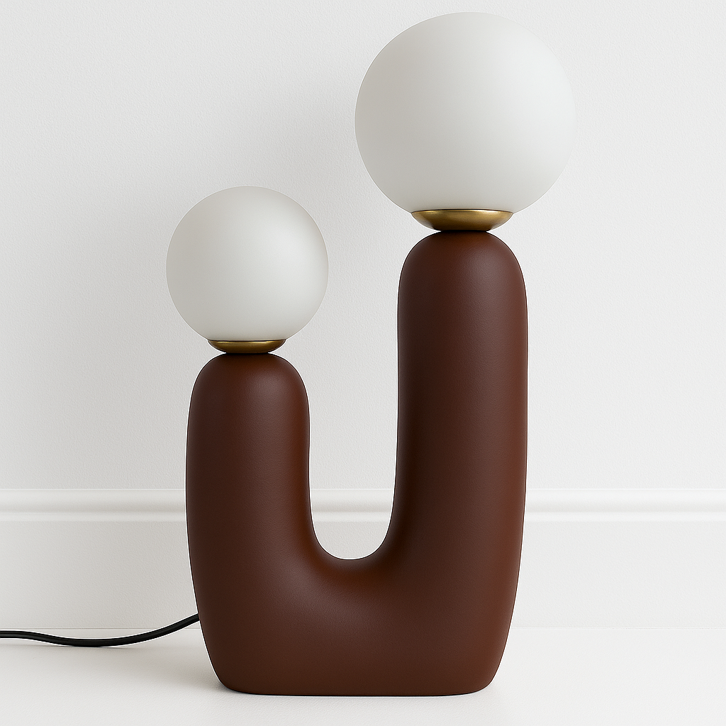 Abajur Horseshoe Duo | Cerâmica e Vidro Memphis