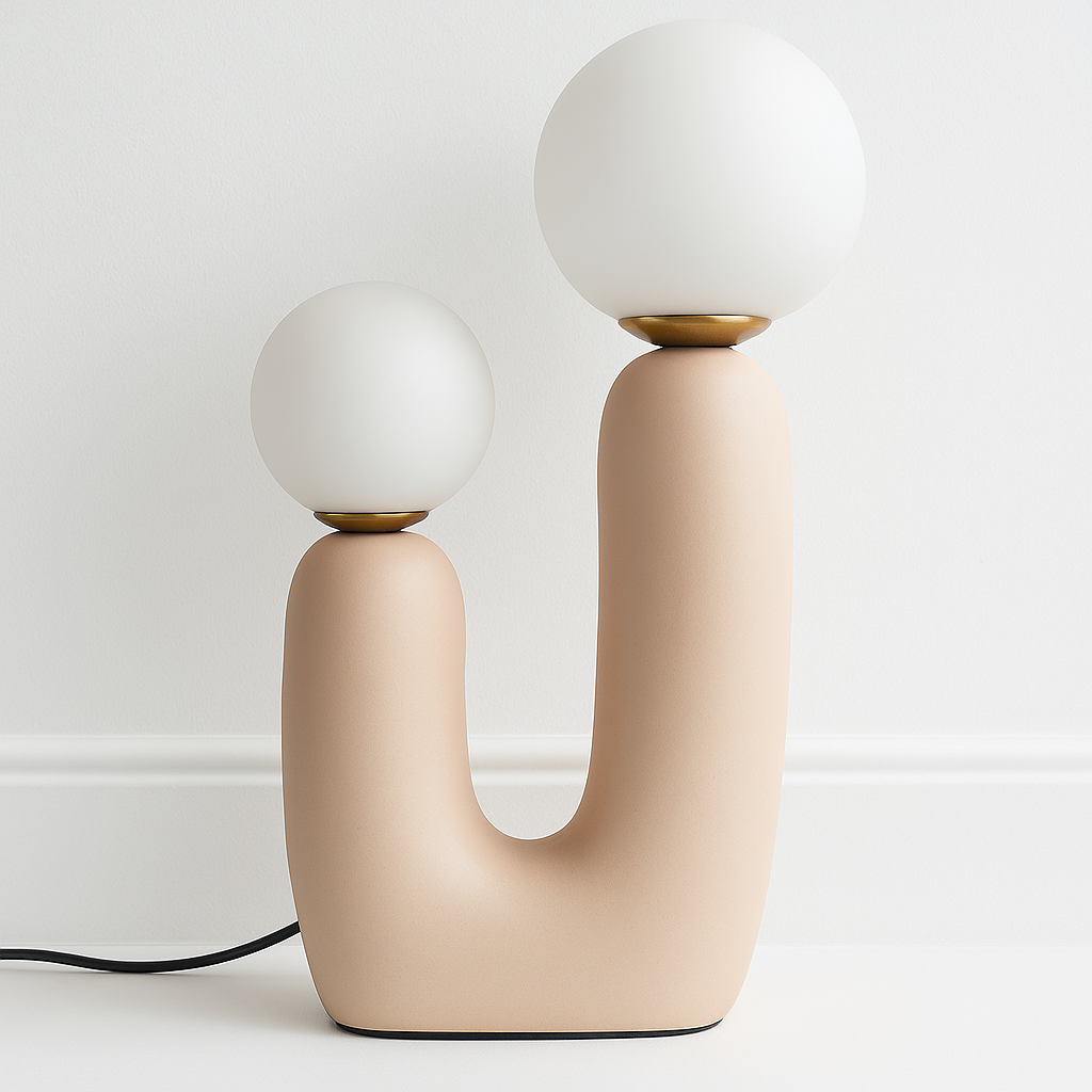 Abajur Horseshoe Duo | Cerâmica e Vidro Memphis