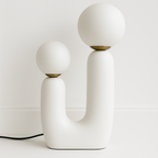 Abajur Horseshoe Duo | Cerâmica e Vidro Memphis