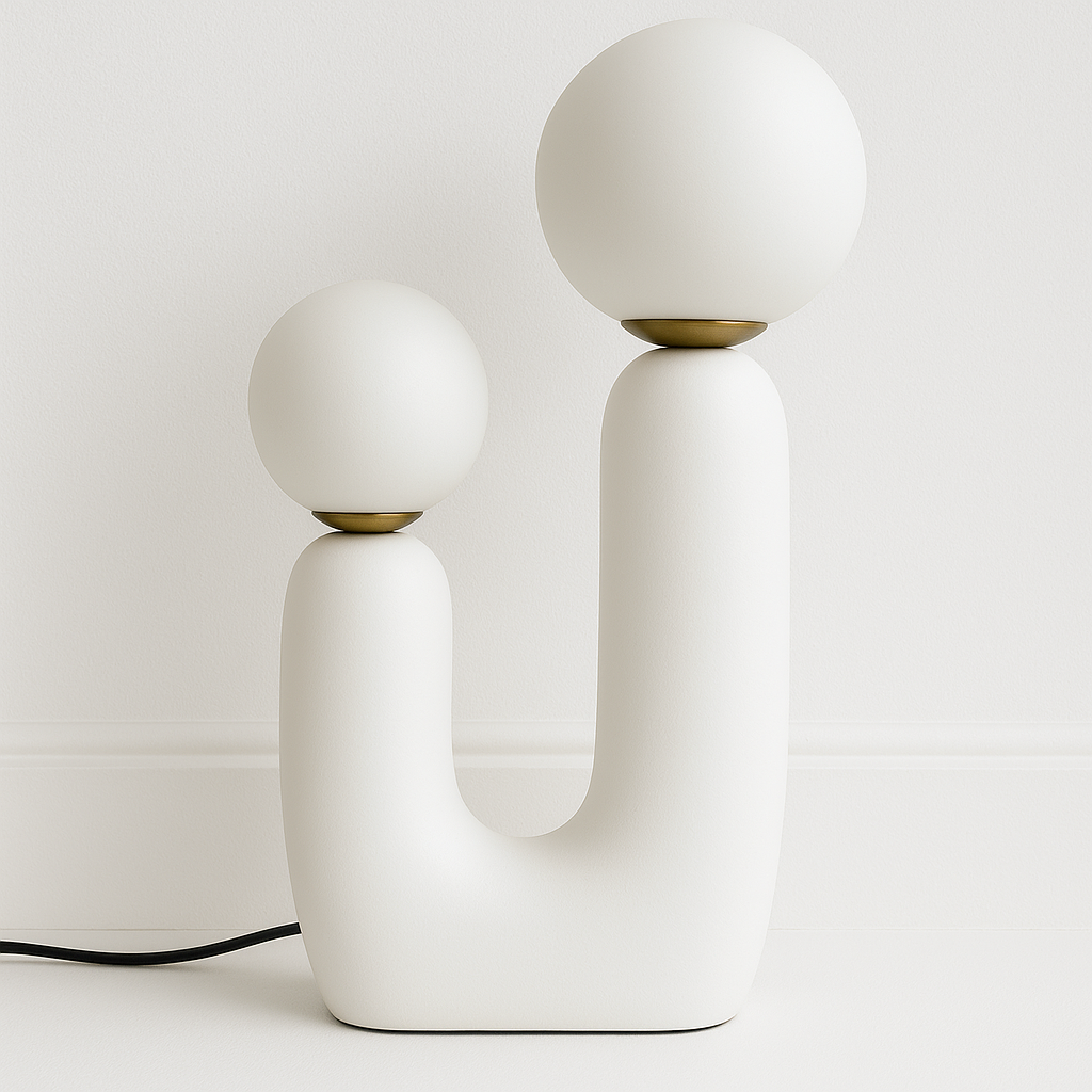 Abajur Horseshoe Duo | Cerâmica e Vidro Memphis