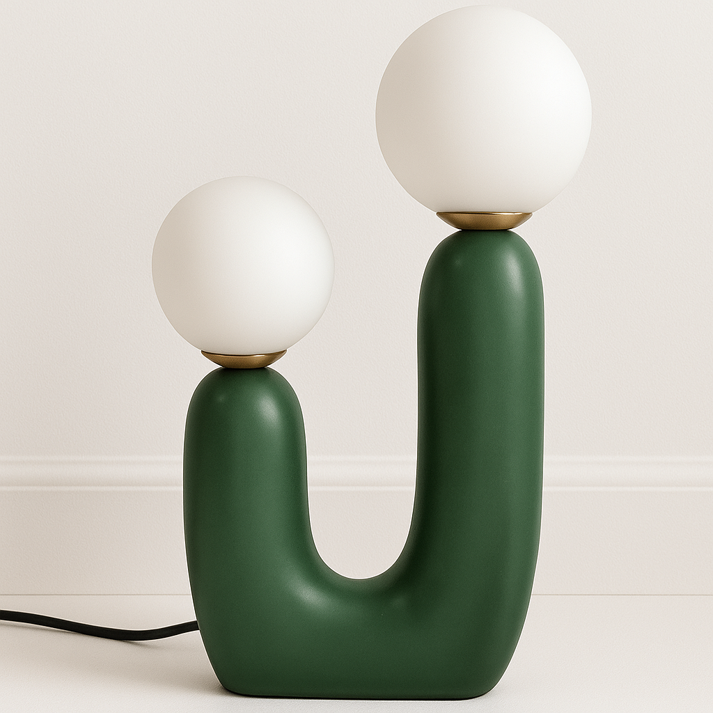 Abajur Horseshoe Duo | Cerâmica e Vidro Memphis