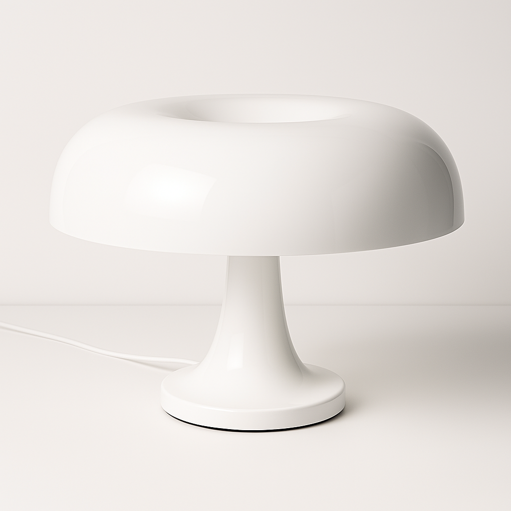 Luminária Groobe | Abajur Space Age Laranja ou Branco