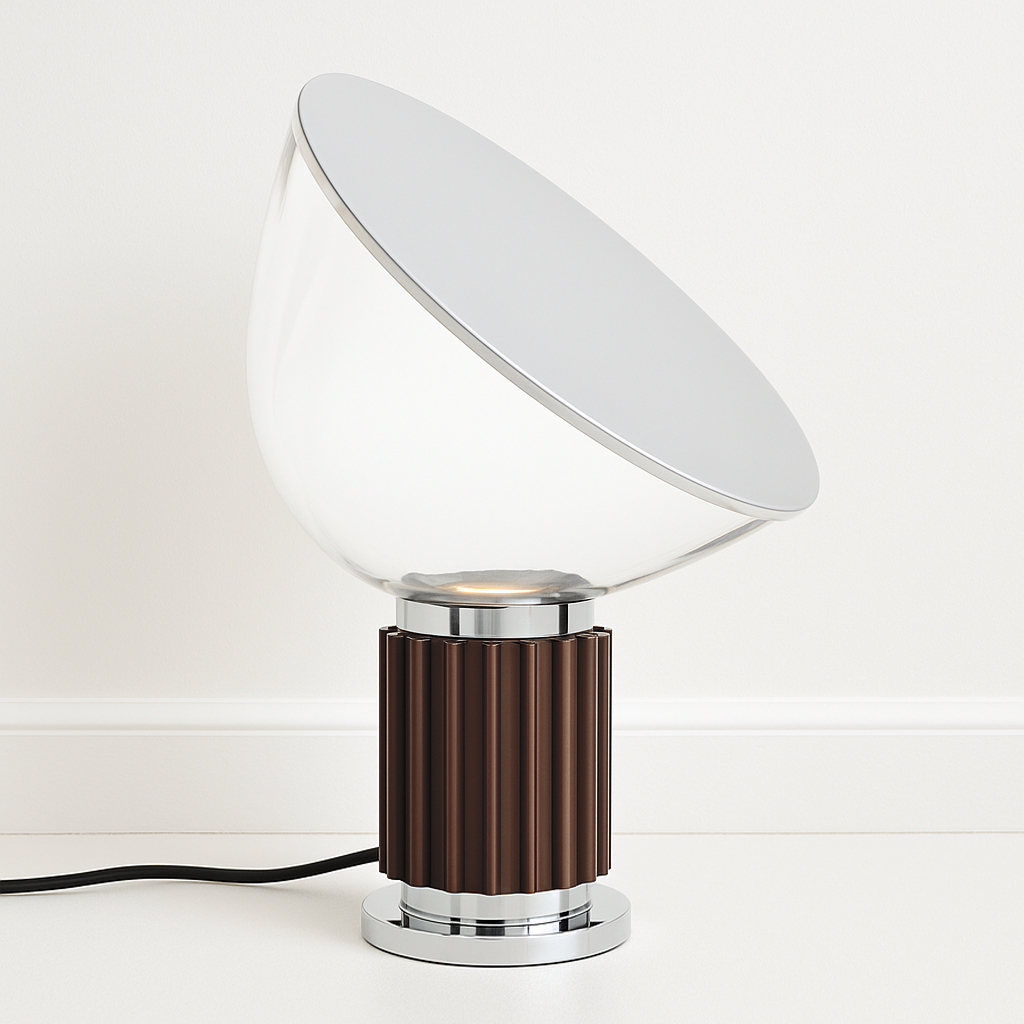 Abajur Italian Taccia | Design Icônico em Vidro e Alumínio