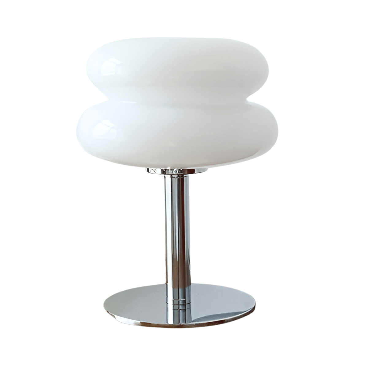 Luminária de Mesa Moderna em Vidro e Inox Crystaline