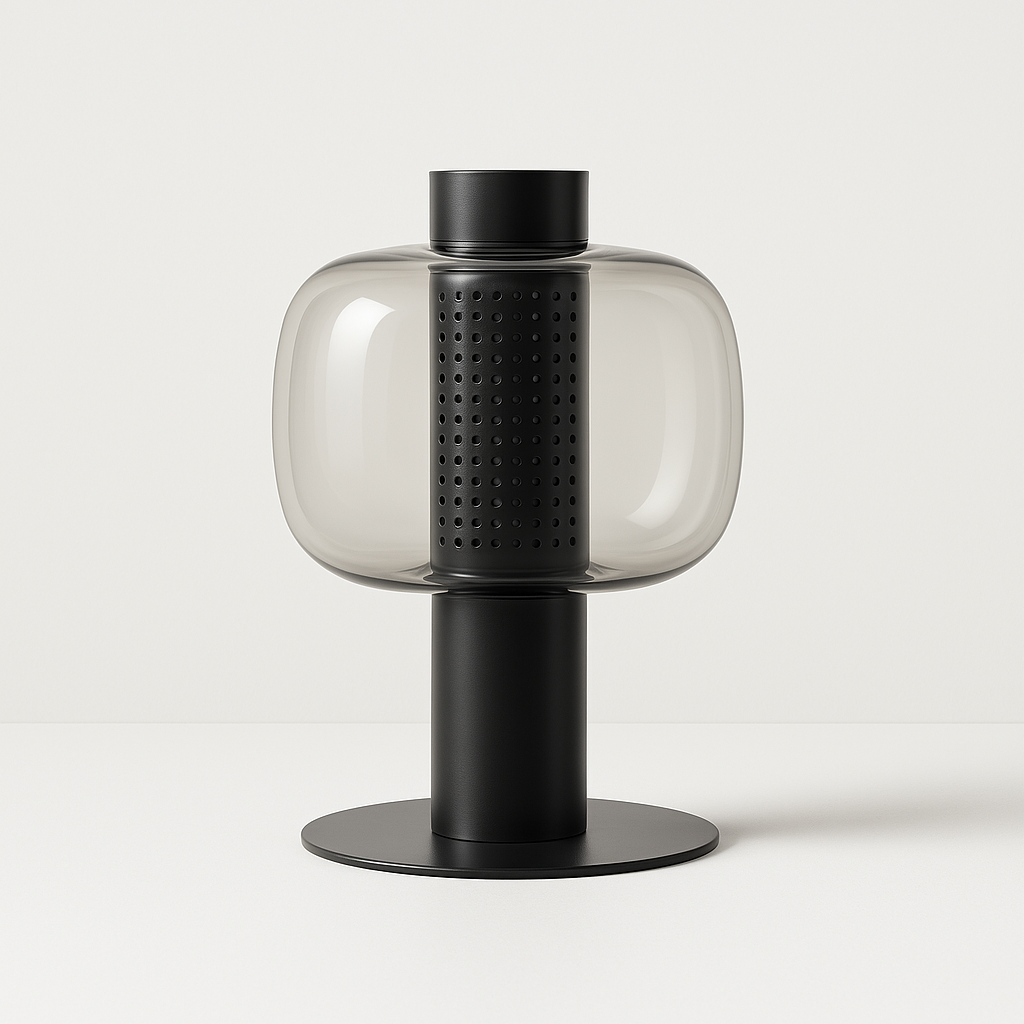 Luminária de Mesa Aura | Design Arquitetônico e Vidro Soprado