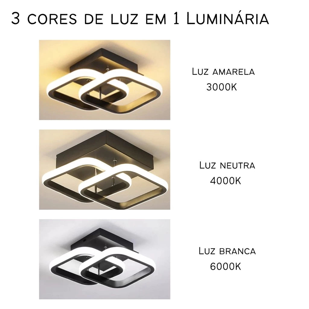 Luminária de Teto LED Moderna