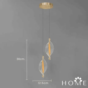 Luminária De Teto Pendente Duplo Espiral Living Dourado Iluminação