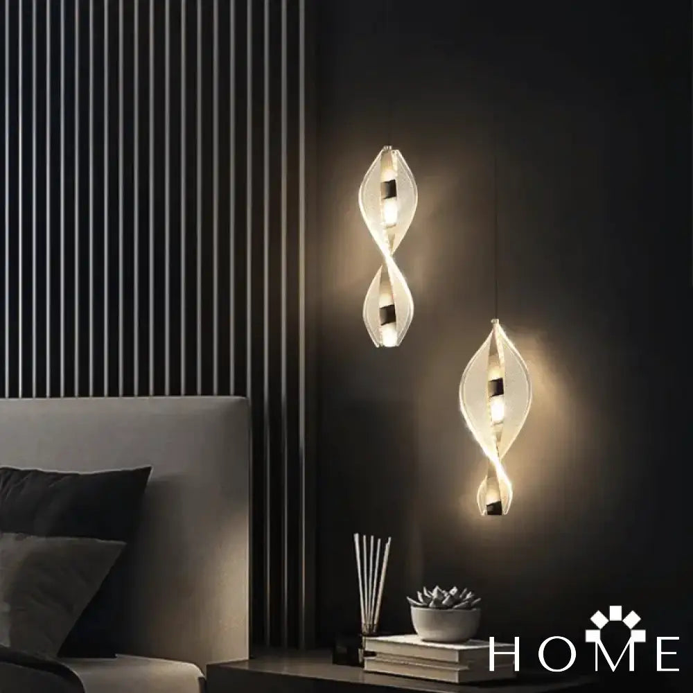 Luminária De Teto Pendente Duplo Espiral Living Dourado Iluminação