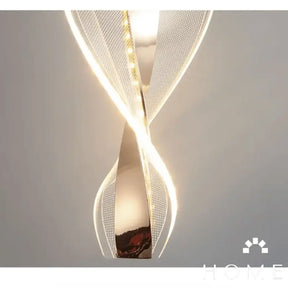 Luminária De Teto Pendente Duplo Espiral Living Dourado Iluminação