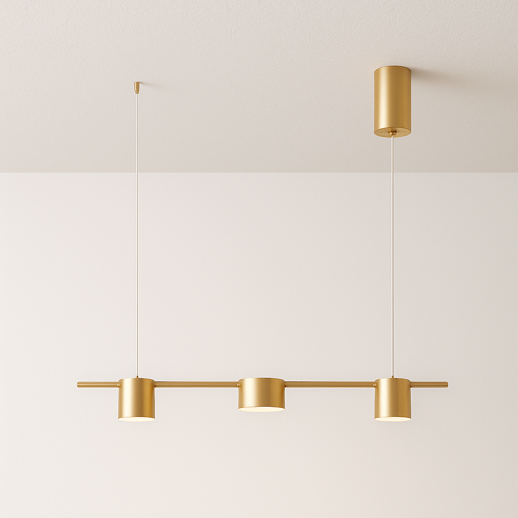 Pendente LED Linear Tube | Iluminação para Mesa de Jantar e Ilha