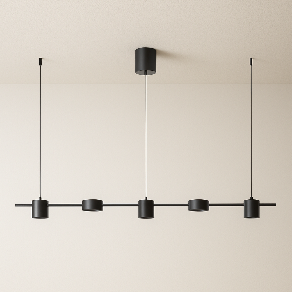 Pendente LED Linear Tube | Iluminação para Mesa de Jantar e Ilha