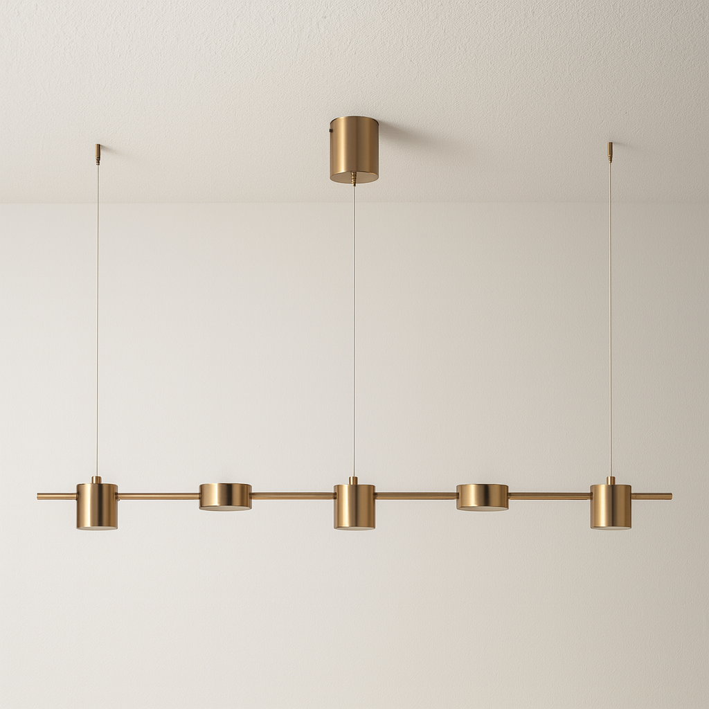 Pendente LED Linear Tube | Iluminação para Mesa de Jantar e Ilha