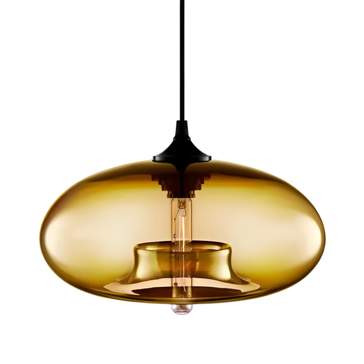 Luminária Pendente Moderna Minimalista Metal Vidro Scoop