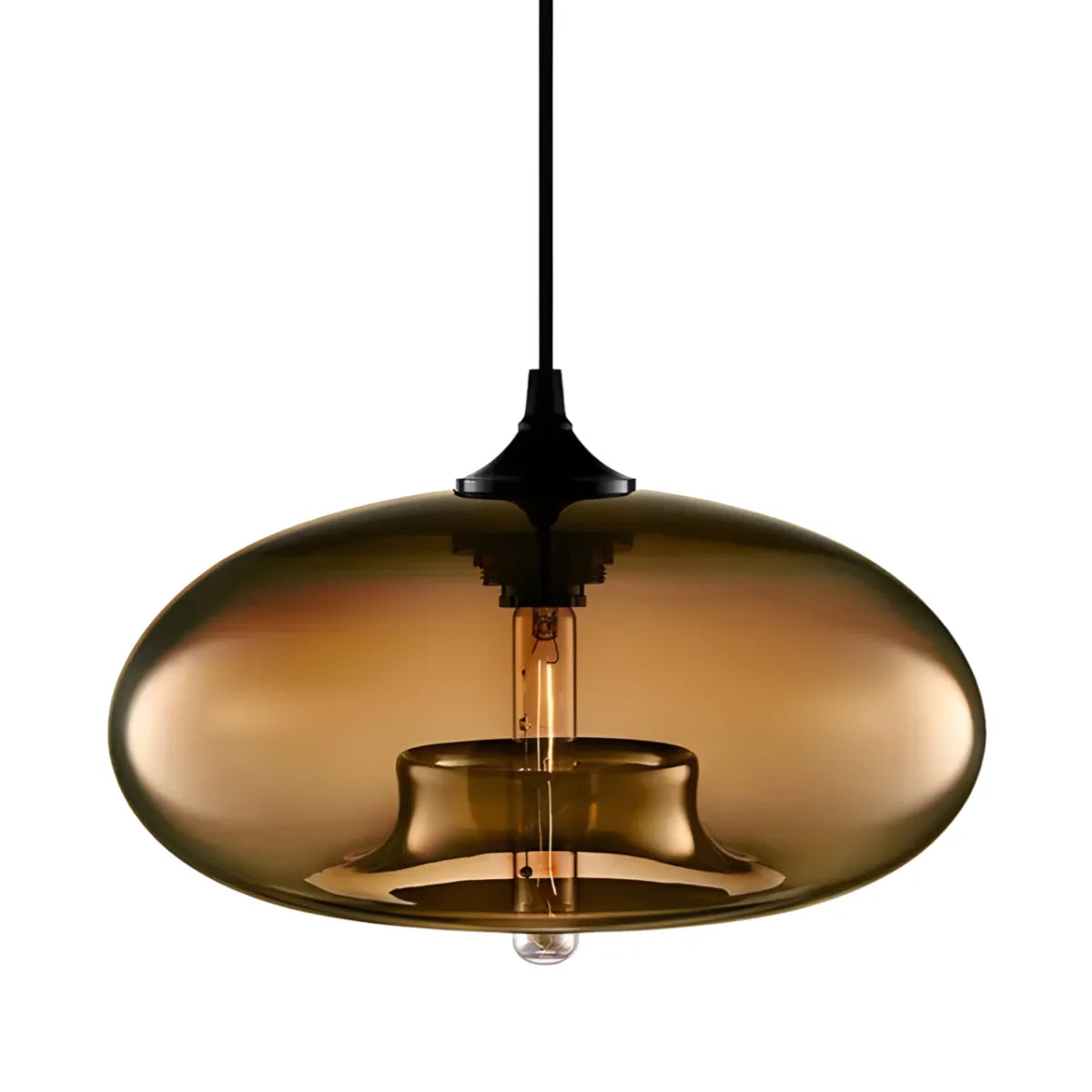 Luminária Pendente Moderna Minimalista Metal Vidro Scoop