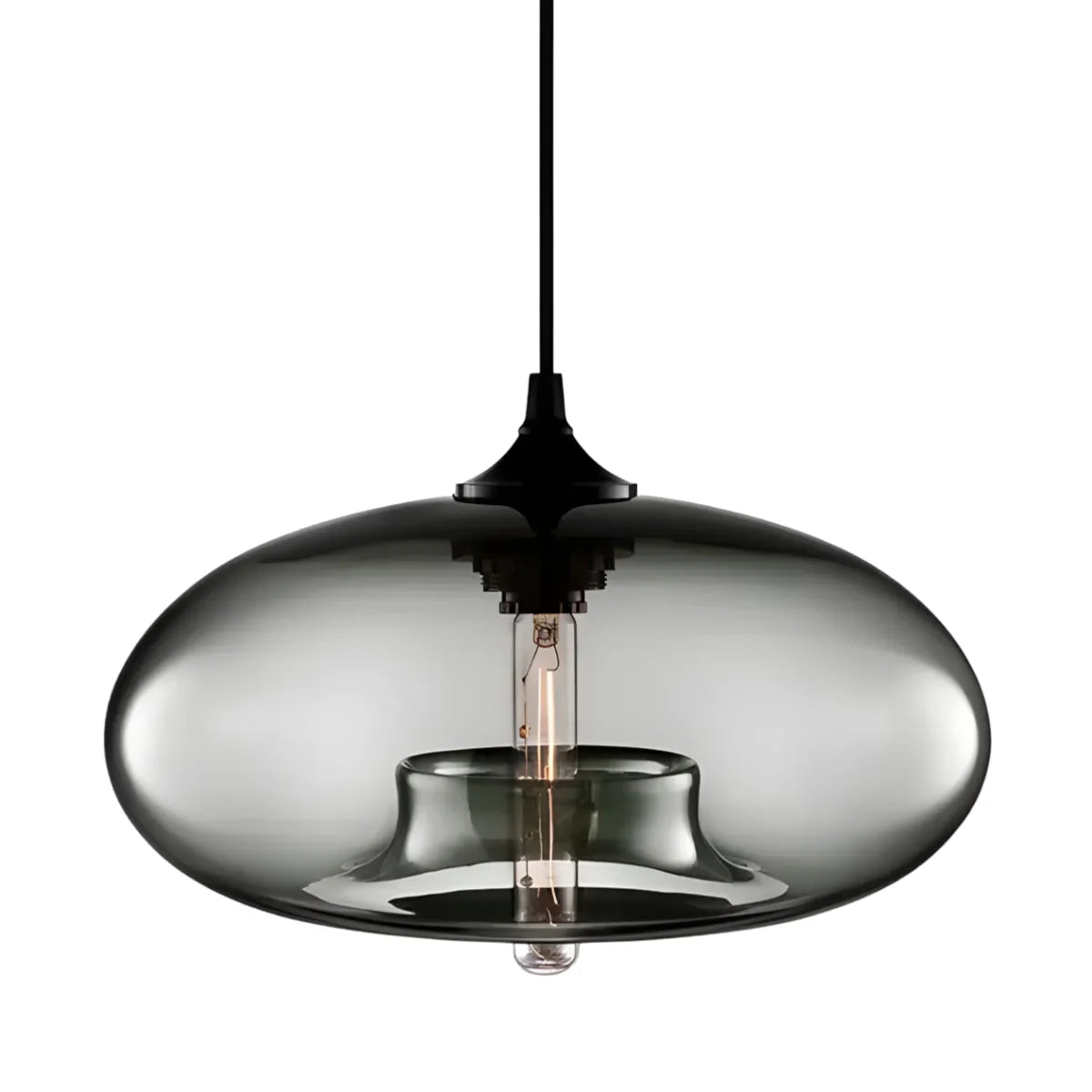 Luminária Pendente Moderna Minimalista Metal Vidro Scoop