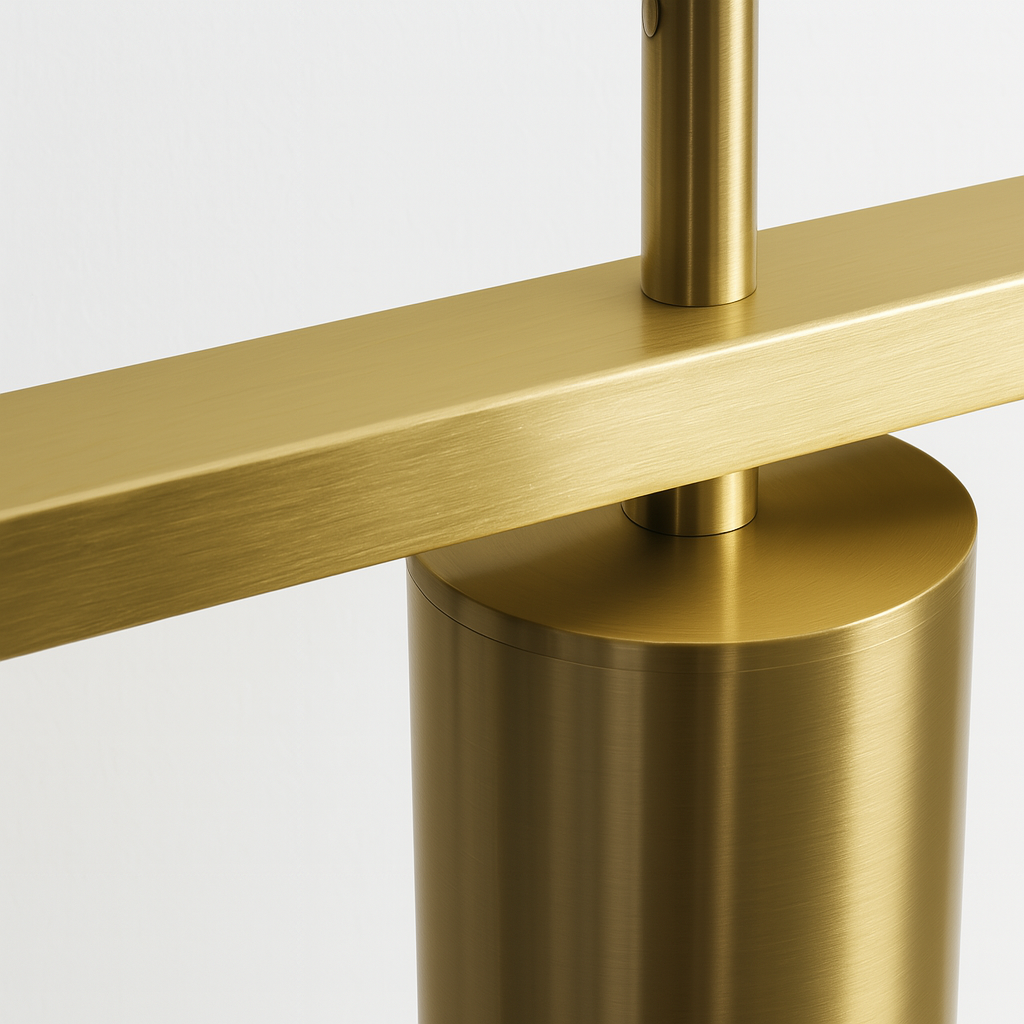 Pendente Linear Aris Dourado | LED Integrado 3000K e Design Moderno