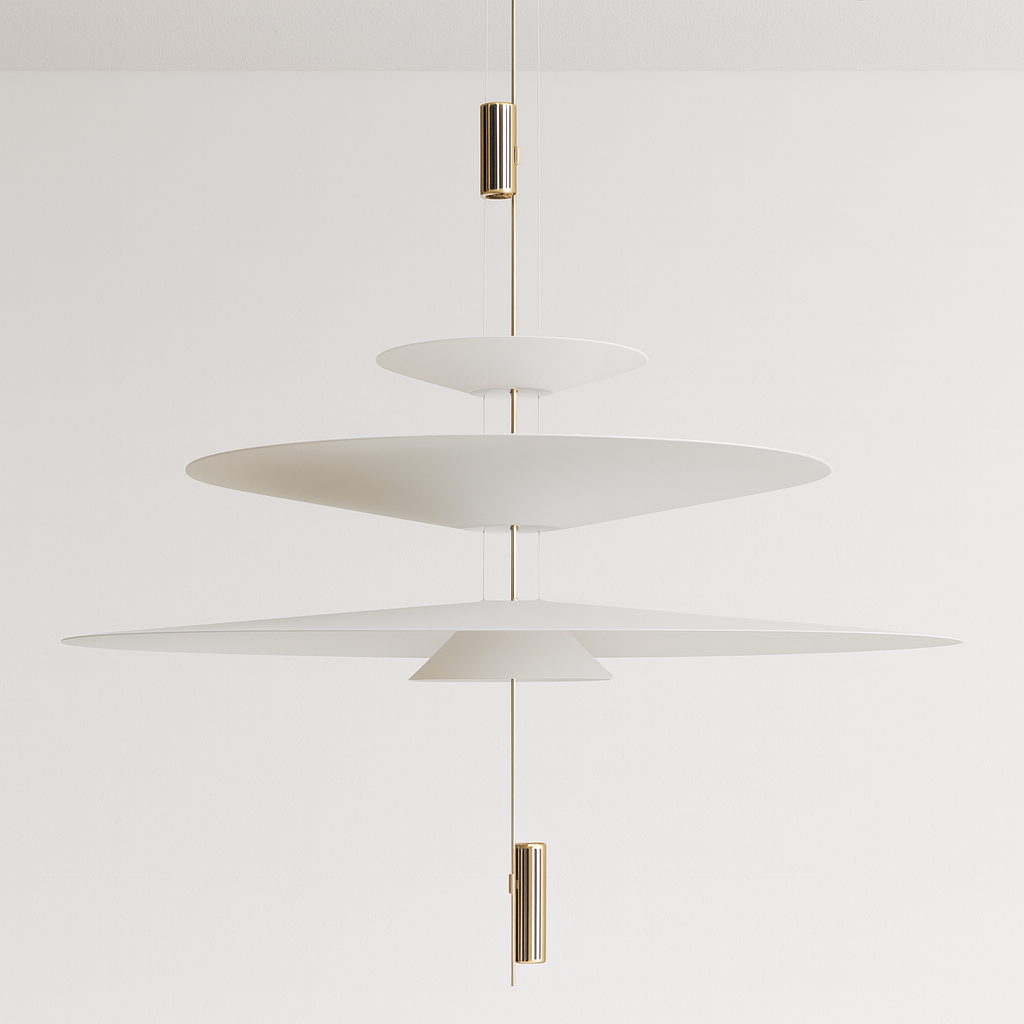 Pendente LED Flamingo Cascata | 4 Camadas Acrílico 68cm