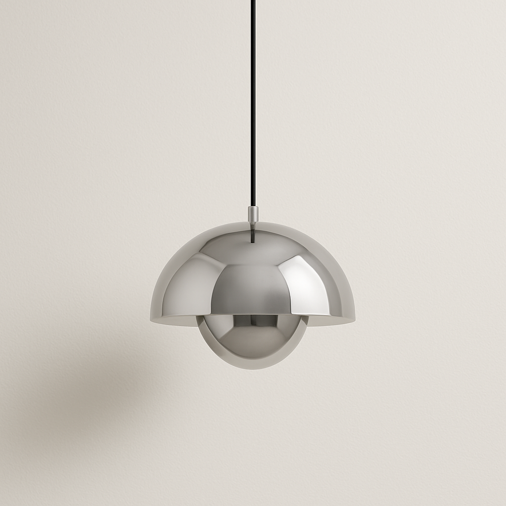 Pendente LED Moon | Metal Premium Design Espelhado 23cm
