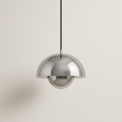 Pendente LED Moon | Metal Premium Design Espelhado 23cm
