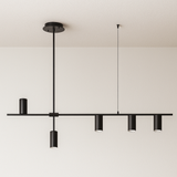 Pendente Linear Cally | 5 Spots Direcionáveis Dourado ou Preto