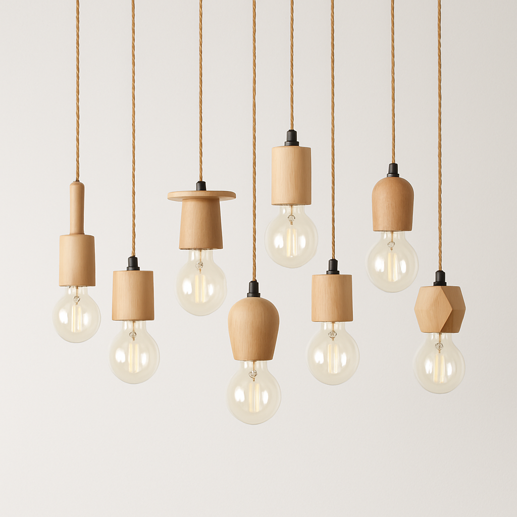 Pendente de Madeira Point | Design Escandinavo Torneado