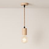 Pendente de Madeira Point | Design Escandinavo Torneado