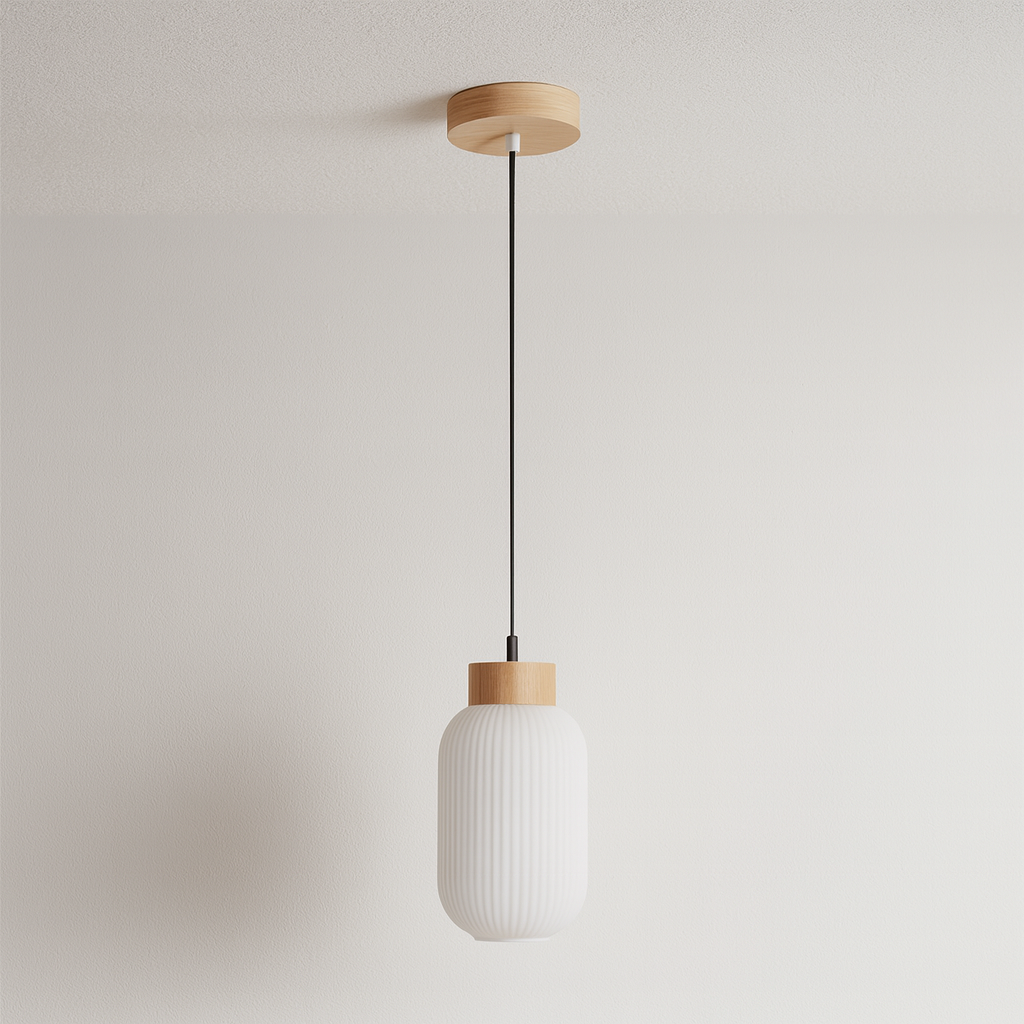 Pendente Japonês Kittan | Design Wabi-Sabi e Madeira Natural