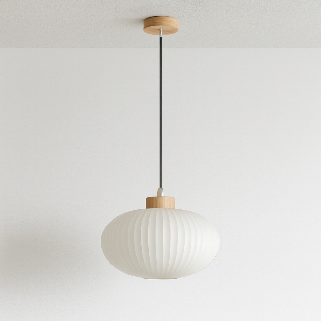 Pendente Japonês Kittan | Design Wabi-Sabi e Madeira Natural