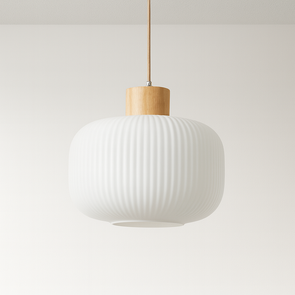 Pendente Japonês Kittan | Design Wabi-Sabi e Madeira Natural