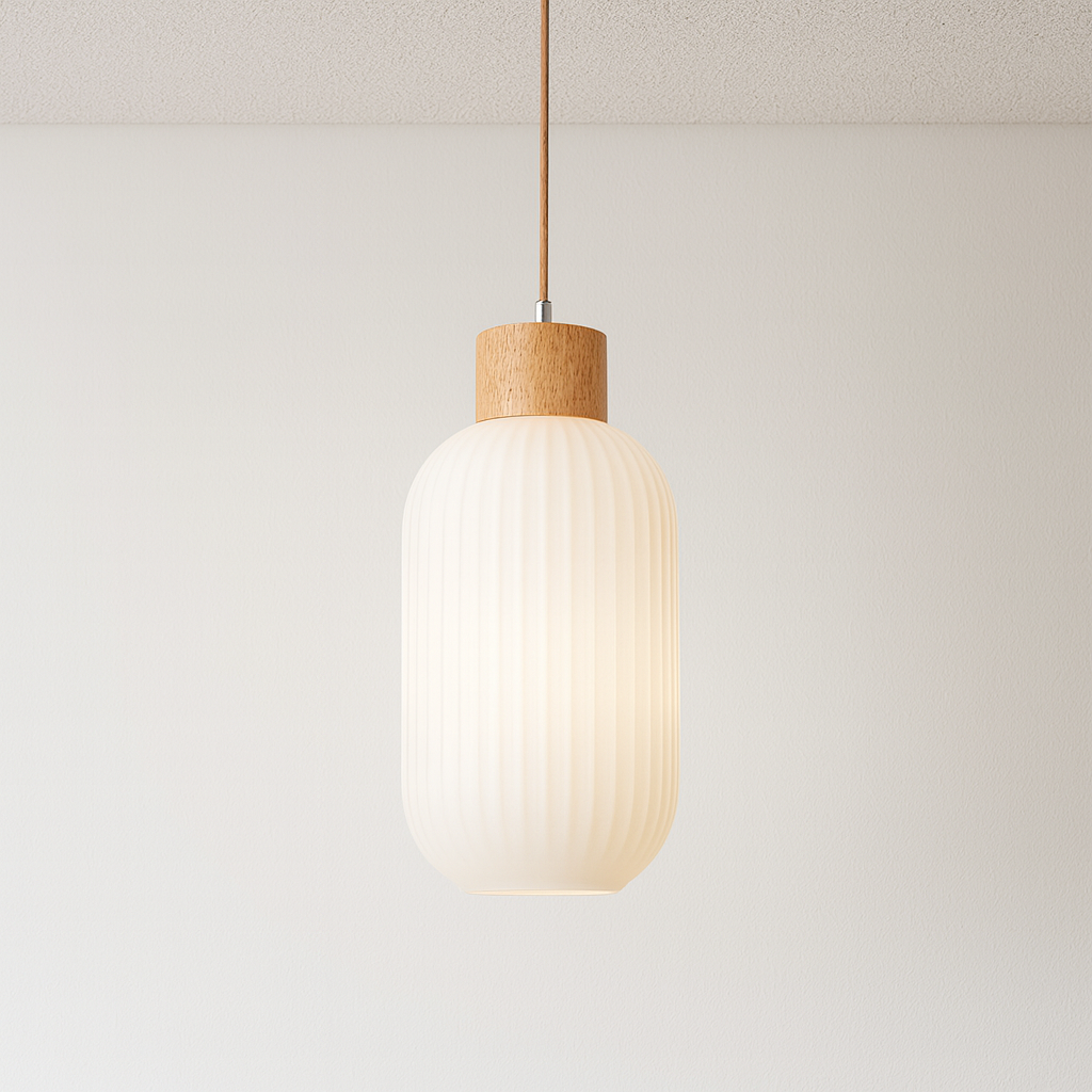 Pendente Japonês Kittan | Design Wabi-Sabi e Madeira Natural