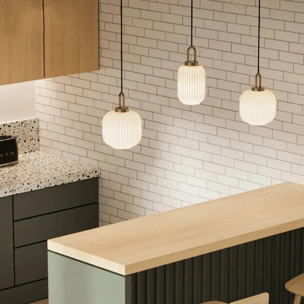Luminária Pendente Moderno Vidro LED Stripes - homedecor