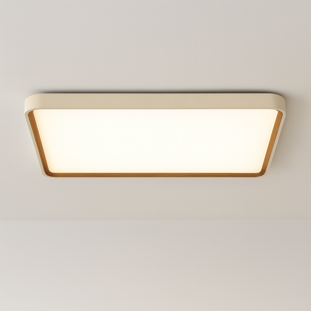 Plafon LED Apiran Bege e Dourado | Redondo, Quadrado, Retangular