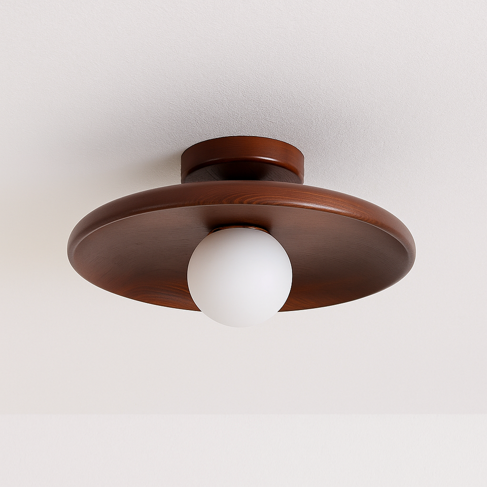 Plafon de Madeira Beam | Design Japandi e Vidro Opalino